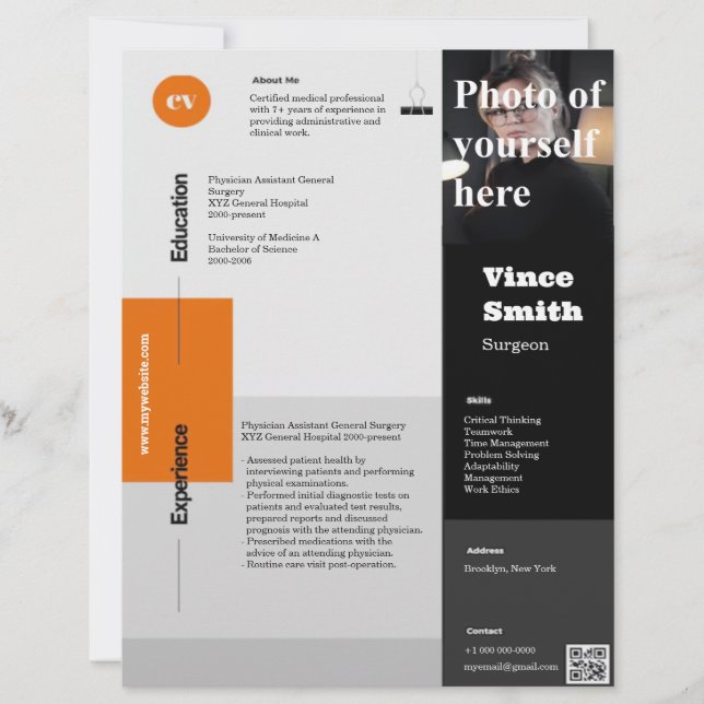 Template für die individuell anpassbare Menge mit  Briefbogen (Vorderseite)