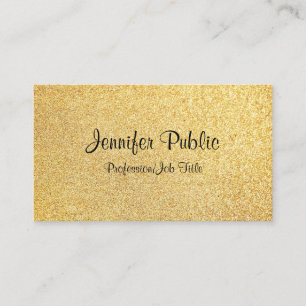 Template für Gold Glitzer Moderne Elegante Kalligr Visitenkarte