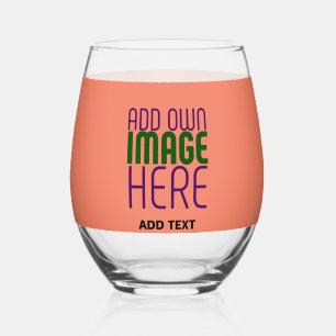 TEMPLATE FÜR MODERNE EDITABLE CORAL ORANGE IMAGE WEINGLAS OHNE STIEL