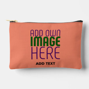 TEMPLATE FÜR MODERNE EDITABLE CORAL ORANGE IMAGE ZUBEHÖRTASCHE