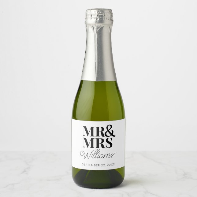 Template Gastgeschenk Hochzeit Mr. & Mrs. Name Nie (Vorderseite)
