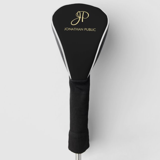 Template Gold Monogram Best Create your own Golf Headcover (Vorderseite)
