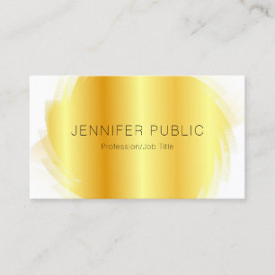 Template Imitate Gold White Modern Elegant Einfach Visitenkarte