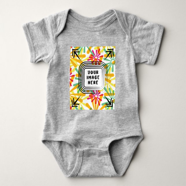 Template Kleinkinder + Baby Jersey Bodysuit Strampler (Vorderseite)