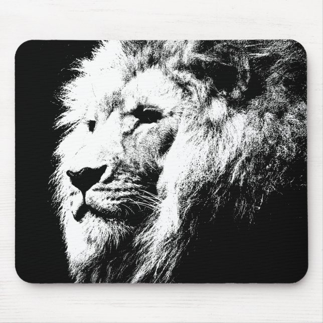 Template Lion Head Pop Art Picture The King Trendy Mousepad (Vorne)