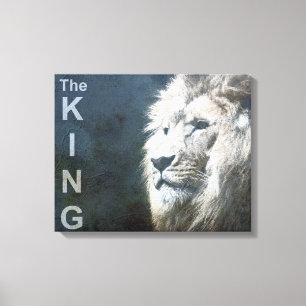 Template Lion Nature Animal Foto The King Leinwanddruck