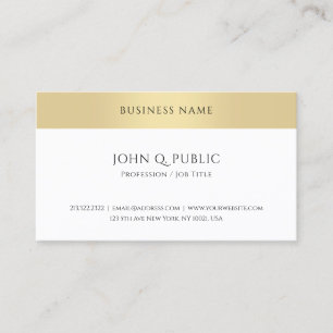 Template Moderne schicke Elegant Gold Look einfach Visitenkarte
