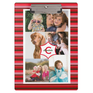 Template Monogram für persönliche Fotos Klemmbrett