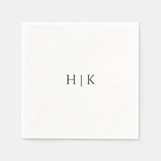 Template Monogram Paper Napkin Serviette