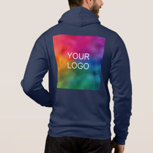Template Navy Blue Custom Upload Logo für Bild hin Hoodie