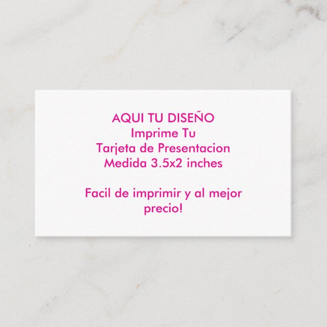 Template para Tarjetas de Presentacion Your design Visitenkarte (Vorderseite)