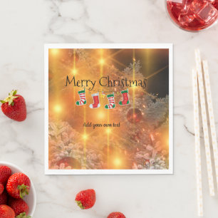 Template personalisieren, Golden Christmas Serviette