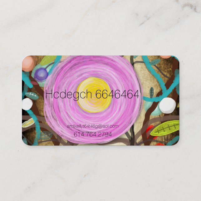Template Pink Poppy Visitenkarte (Rückseite)