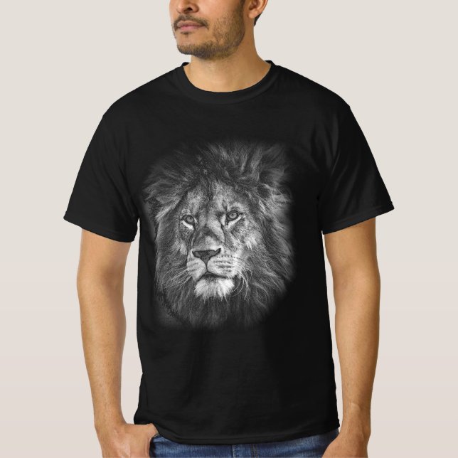 Template Pop Art Lion Face Elegant Men's Modern T-Shirt (Vorderseite)