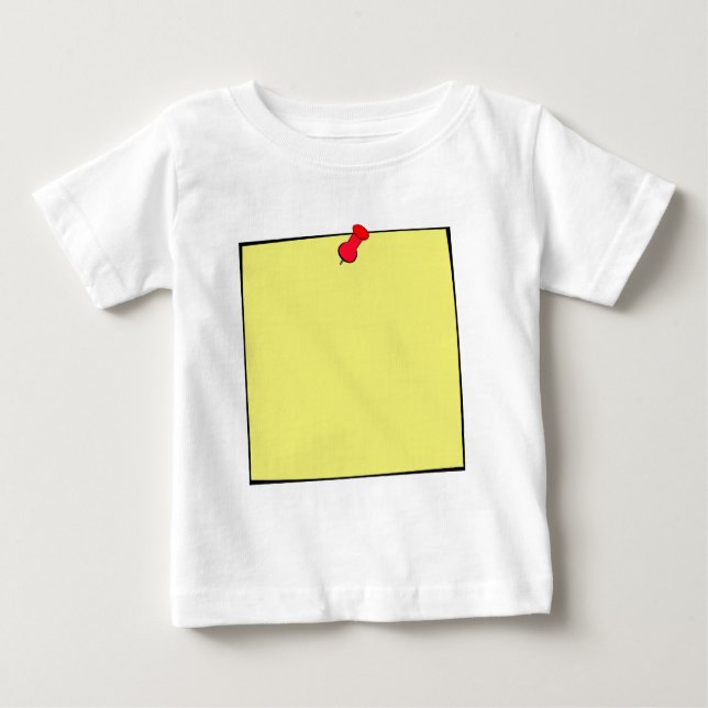 Template-Post-It-Note-Button Baby T-shirt (Vorderseite)