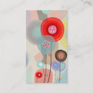 Template Red Poppy Doppelseitiges Standardgeschäft Visitenkarte