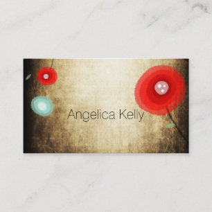 Template Red Poppy Visitenkarte