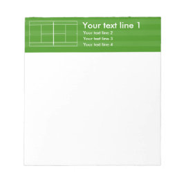 Template TENNIS COURT LINE MARKIERUNG Notizblock