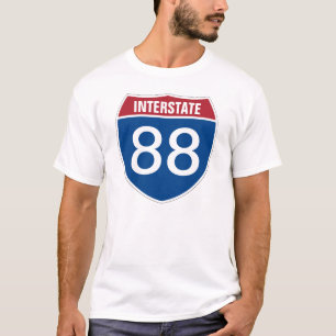 Template text INTERSTATE ONE or ZWEI DIGIT NUMMER T-Shirt