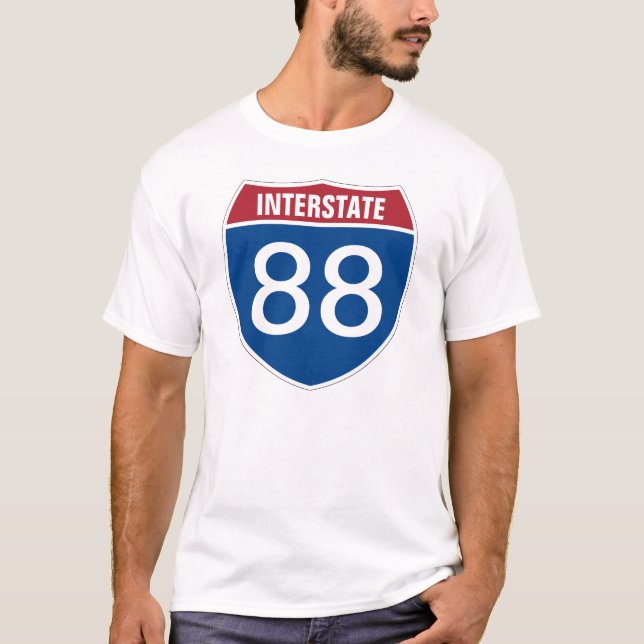 Template text INTERSTATE ONE or ZWEI DIGIT NUMMER T-Shirt (Vorderseite)