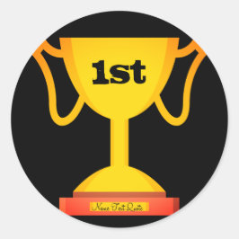 Template Text Trophy Emoji Runder Aufkleber