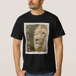 Template Trendy Lion Black Color Elegant Moderne T-Shirt