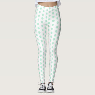 Template Trendy Moderne Elegant Mint Grün Weiß Leggings