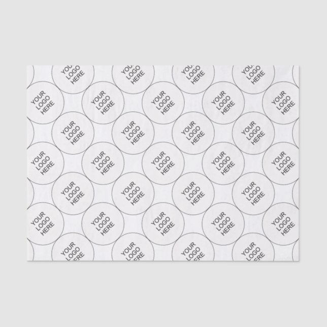 Template Upload Business-Logo hier Werbung Seidenpapier (Vorderseite)