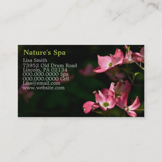 Template Wellness-Center Business Cards Visitenkarte (Vorderseite)