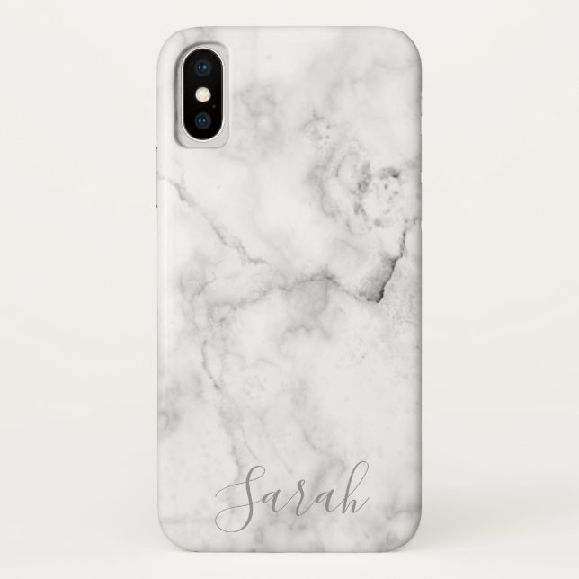 Template White Marble Muster iPhone XS Fall Case-Mate iPhone Hülle (Rückseite)
