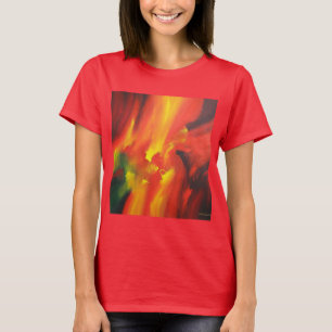 Template Yellow Green Abstrakt Art Elegant T-Shirt