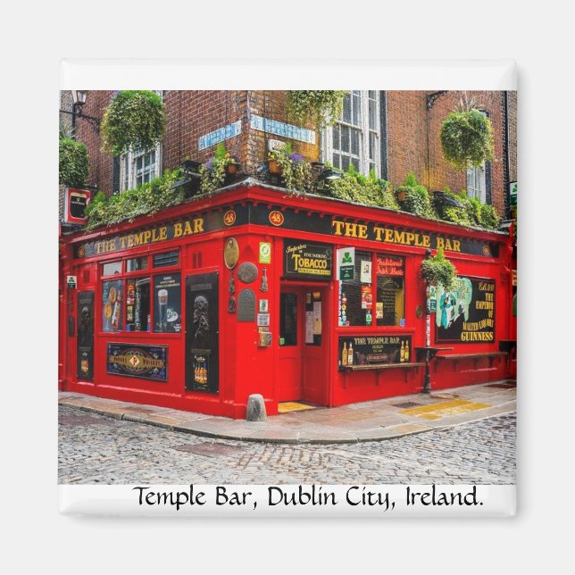 Temple Bar, Dublin City, Irland Magnet (Vorne)