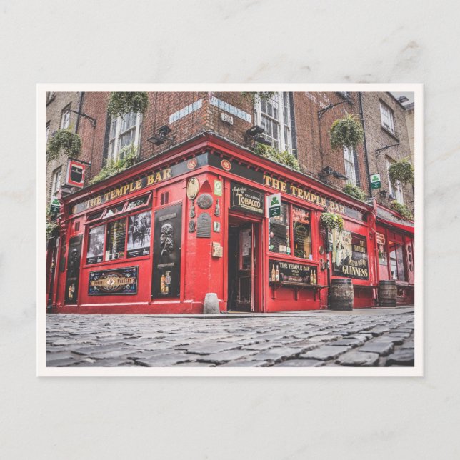 Temple Bar Dublin Irisches Pub-Foto Postkarte (Vorderseite)