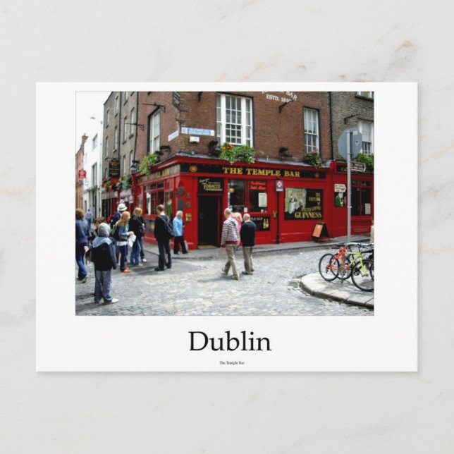 Temple Bar, Dublin, Irland Postkarte (Vorderseite)