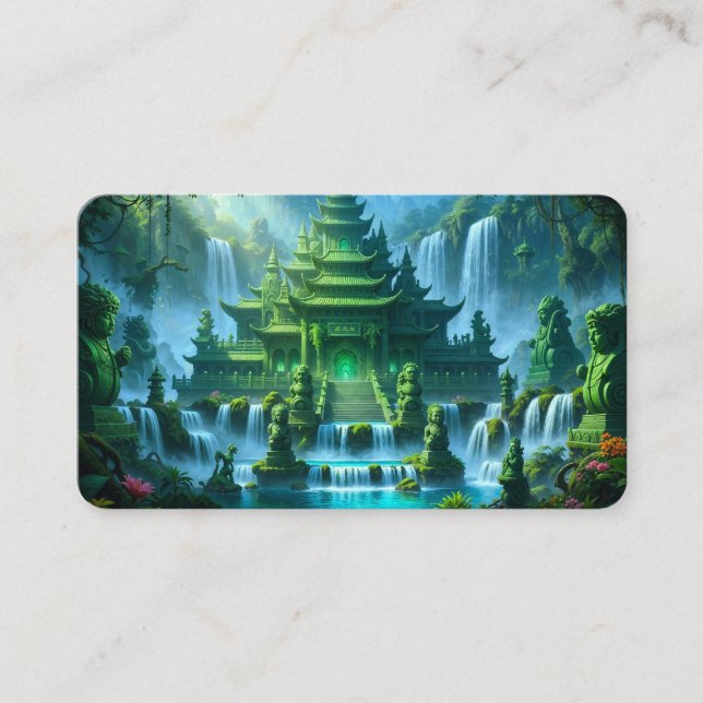 Temple Castle of the Secret Jade Throne Bookmark Visitenkarte (Vorderseite)