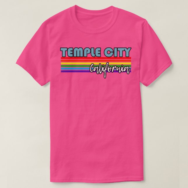 Temple City California Pride Temple Stadt LGBT Gif T-Shirt (Design vorne)