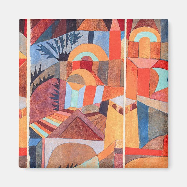 Temple Gardens (1920) von Paul Klee Magnet (Vorne)