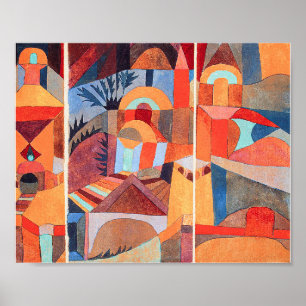 Temple Gardens (1920) von Paul Klee Poster