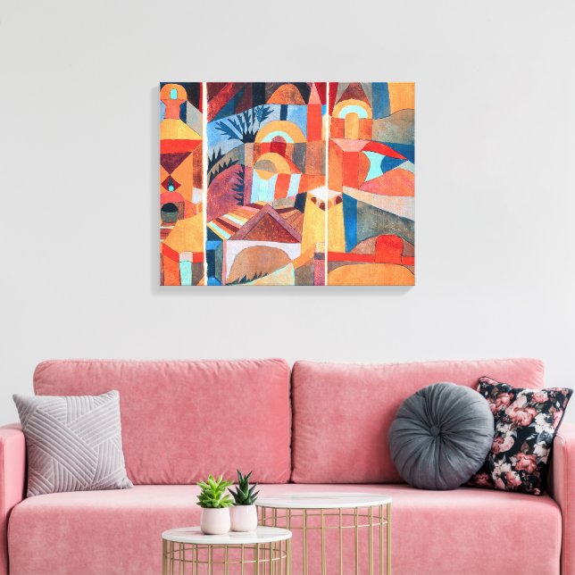 Temple Gardens | Paul Klee | Leinwanddruck (Insitu (Wohnzimmer))