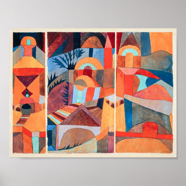 Temple Gardens | Paul Klee | Poster (Vorne)
