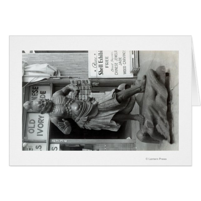 Temple Guard Statue im Pacific Curio Shop, (Vorderseite (Horizontal))