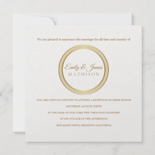 Temple Hochzeit Empfang Einladung Ewigen Kreis