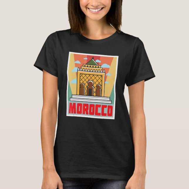 Temple Morocco African Souvenir Moroccans Gibralta T-Shirt (Vorderseite)