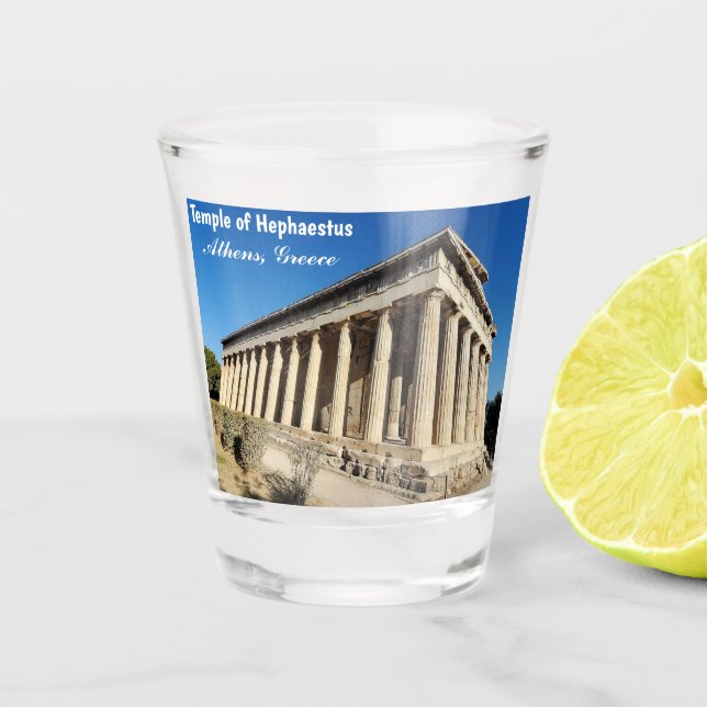 Temple of Hephaestus Athens Greece Souvenir Schnapsglas (Vorderseite)