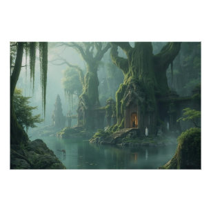 Temple of Moss and Mist Poster