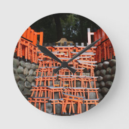 Temple Stone Far East Runde Wanduhr