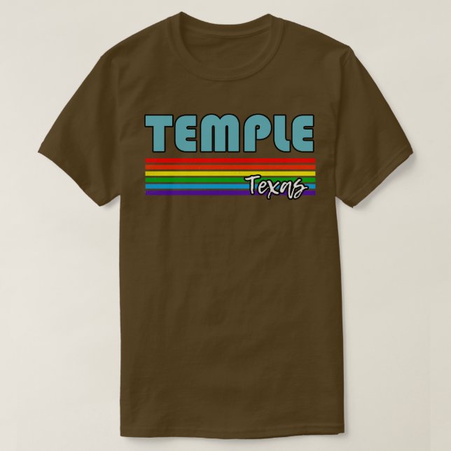 Temple Texas Pride Temple LGBT-Geschenk Unterstütz T-Shirt (Design vorne)