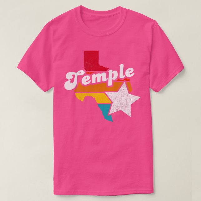 Temple Texas Vintag gestresstes Souvenir 2 T-Shirt (Design vorne)