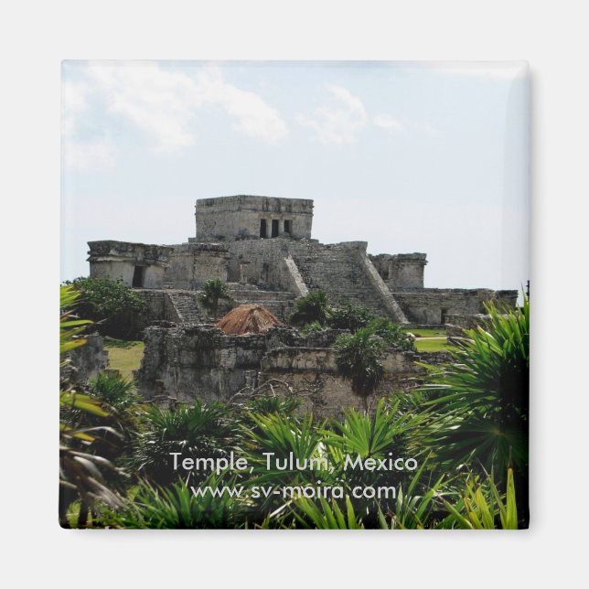 Temple, Tulum, Mexiko Magnet (Vorne)