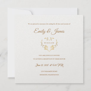 Temple Wedding Reception Card Extravagantes Gold H Einladung